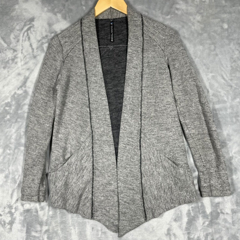 Kuhl Lea Cardigan Heather Gray Wool Blend Open Front Wrap Sweater 4220 XS